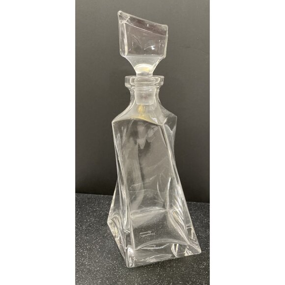 Denizli Decanter Stopper Square Twisted Handmade Turkey Heavy Asymmetrical - EUC - Picture 4 of 7